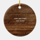 Personalisiert Unsere neue Zuhause Gingerbread Orn Keramikornament (Hinten)