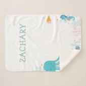 Personalisiert unter dem Meer Baby/Kid Sherpa Blan Sherpadecke (Vorderseite (Horizontal))