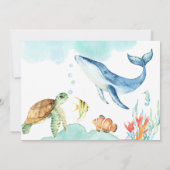 Personalisiert unter dem Meer Geburtstag - Meeress Einladung (Rückseite)