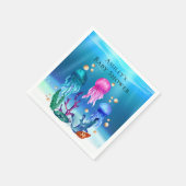 Personalisiert unter dem Meeresgrund Jelly Fish Pa Serviette (Ecke)