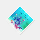 Personalisiert unter dem Octopus Papier Napkin Serviette (Ecke)
