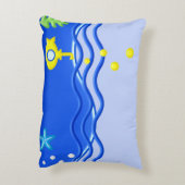 Personalisiert unter dem Unterseeboot Dekokissen (Rückseite(Vertikal))