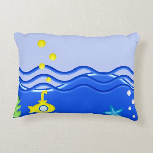 Personalisiert unter dem Unterseeboot Dekokissen (Rückseite)