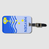 Personalisiert unter dem Unterseeboot Gepäckanhänger (Vorderseite (Horizontal))