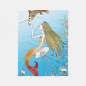 Personalisiert unter der Seeschönen Meerjungfrau Fleecedecke (Vorderseite)