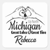 Personalisiert Up North Michigan G.L Aufkleber (Vorderseite)