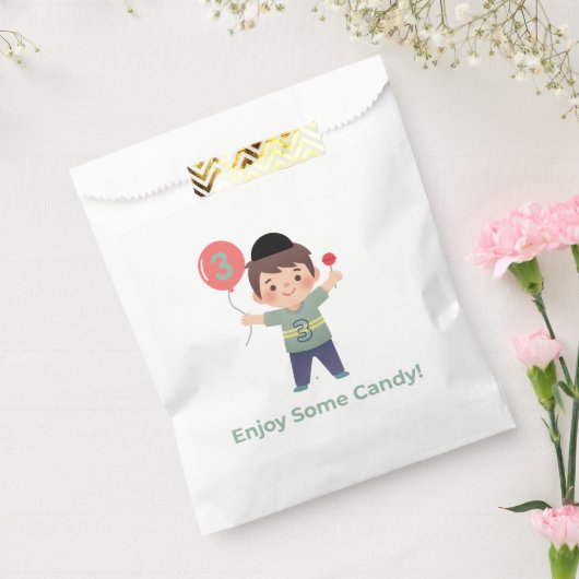 Personalisiert Upsherin Boy Favor Bags/Pekalach Geschenktütchen (Versiegelt)