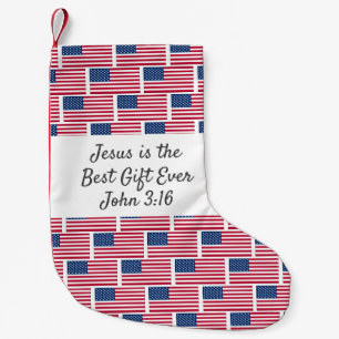 Personalisiert USA AMERICAN FLAG Kleiner Weihnachtsstrumpf