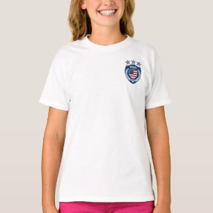 Personalisiert USA Sport Jersey Girls Ringer T - S T-Shirt