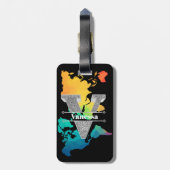 Personalisiert V Erste Silver Monogramm Ihr Name Gepäckanhänger (Rückseite vertikal)