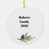 Personalisiert V Monogramm Ornament (Hinten)