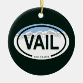 Personalisiert Vail Colorado Rocky Mountain Keramikornament (Vorne)