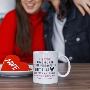 Personalisiert Valentine Coffee Tasse, Funny Mugs, Kaffeetasse