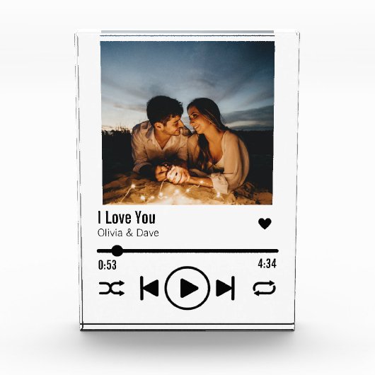 Personalisiert Valentine Foto Song Playlist (Vorderseite)