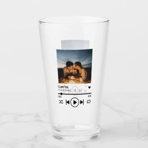 Personalisiert Valentine Foto Song Playlist Glas