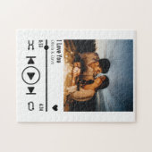 Personalisiert Valentine Foto Song Playlist Puzzle (Horizontal)