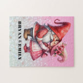 Personalisiert Valentine Gnome pair Jigsaw Puzzle (Horizontal)