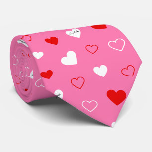 Personalisiert Valentine Hearts Krawatte