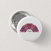 Personalisiert Valentine Pink Silver Heart Regenbo Button (Vorne & Hinten)