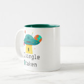 Personalisiert Valentine Single genommen UFO Zweifarbige Tasse (Vorderseite Links)