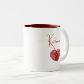 Personalisiert Valentine Zweifarbige Tasse (VorderseiteRechts)