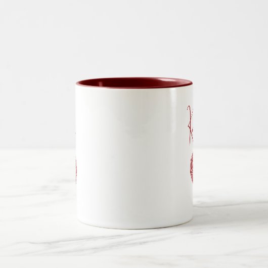Personalisiert Valentine Zweifarbige Tasse (Mittel)