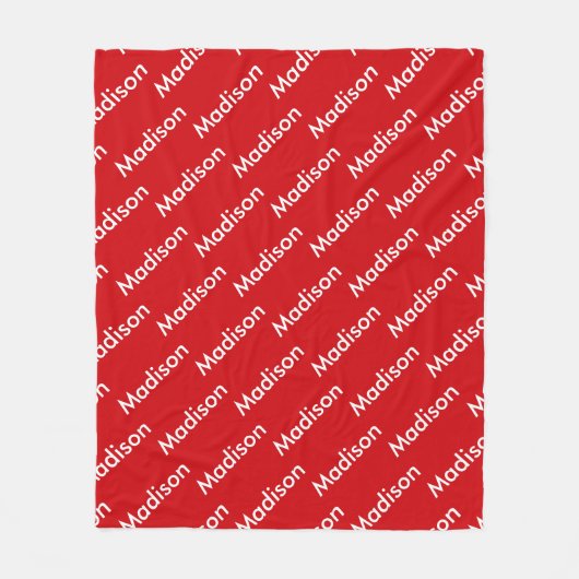 Personalisiert Valentines Red Fleece Blanket (Vorderseite)
