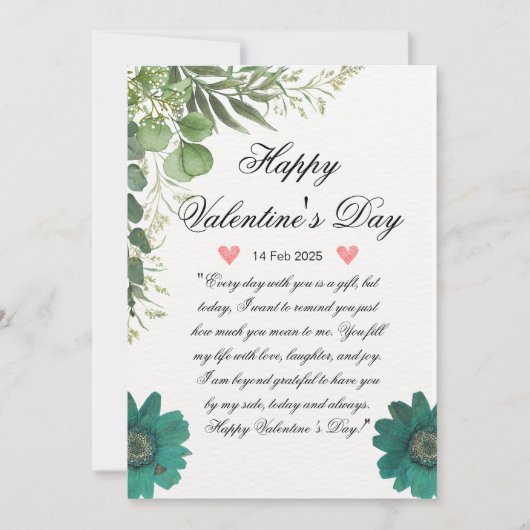 Personalisiert Valentinische Liebe Card Feiertagskarte (Vorderseite)