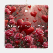 Personalisiert Valentinstag Foto & Name Ornament (Rückseite)