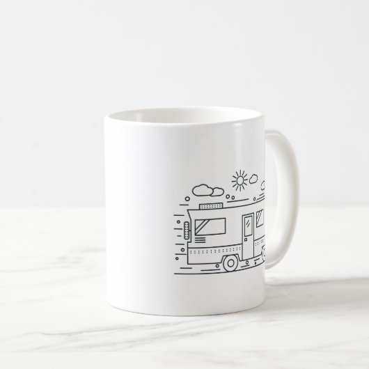 Personalisiert Van Life, Camper Van Couples Mug Kaffeetasse (VorderseiteRechts)