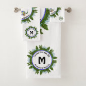 Personalisiert Van Life Travel Camping MONOGRAM Badhandtuch Set (Insitu)
