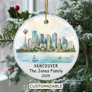 Personalisiert Vancouver Ornament, Kanada Keramik Ornament
