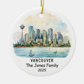 Personalisiert Vancouver Ornament, Kanada Keramik Ornament (Vorne)