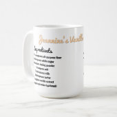 Personalisiert Vanilla Cake Rezept Tasse (Vorderseite Links)