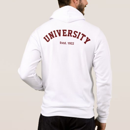 Personalisiert Varsity Hoodie (Rückseite)