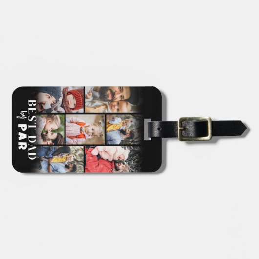 Personalisiert Vater Foto Golf Gepäckanhänger (Vorderseite horizontal)