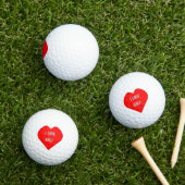 Personalisiert Vater Mama Neuheit I Liebe Golf, Golfball (Insitu Gras)
