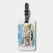 Personalisiert Venedig Italien Reisen Kunst, Dicht Gepäckanhänger (Vorderseite vertikal)