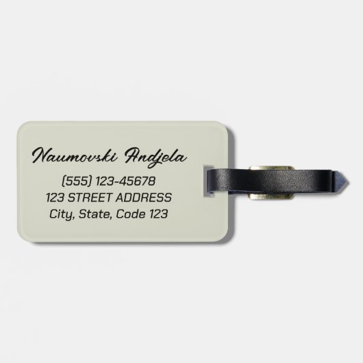 Personalisiert Venedig Italien Reisen Kunst, Dicht Gepäckanhänger (Rückseite horizontal)