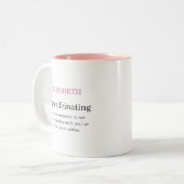 Personalisiert verarbeitendes Rosa Zweifarbige Tasse (Vorderseite Links)