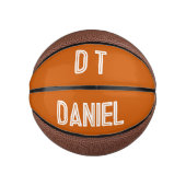 Personalisiert - verbrannte Orange Mini Basketball (Vorderseite)