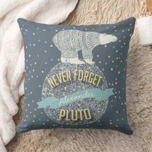 Personalisiert Vergessen Sie den Pluto-Polar-Bär n Kissen