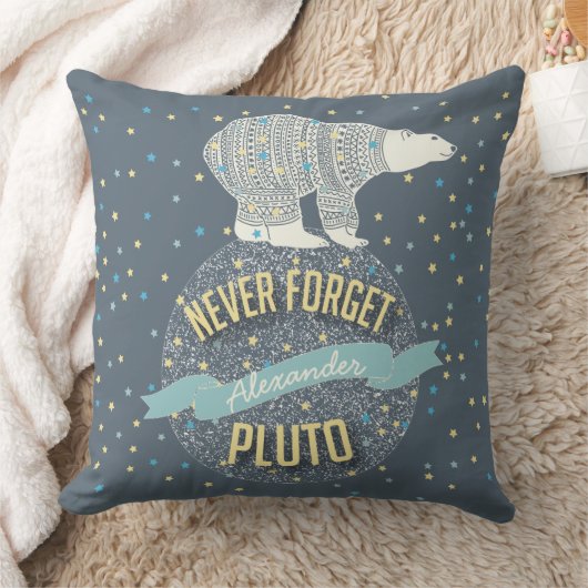 Personalisiert Vergessen Sie den Pluto-Polar-Bär n Kissen (Decke)