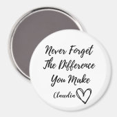 Personalisiert vergessen Sie nie den Unterschied, Magnet (Vorderseite/Rückseite)