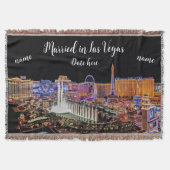 Personalisiert Verheiratet in Las Vegas Throw Blan Decke (Vorderseite)