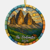 Personalisiert verkettete Glass Dolomiten Ornament (Vorne)