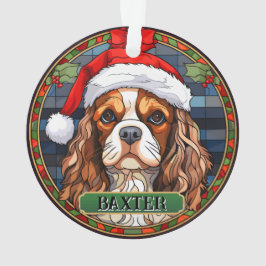 Personalisiert verketteter Glass Cavalier King Cha Ornament