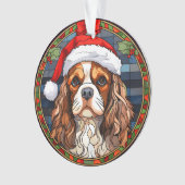 Personalisiert verketteter Glass Cavalier King Cha Ornament (Vorderseite)