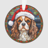 Personalisiert verketteter Glass Cavalier King Cha Ornament (Vorderseite)