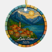 Personalisiert verketteter Glass Lake Como, Italie Keramik Ornament (Vorne)